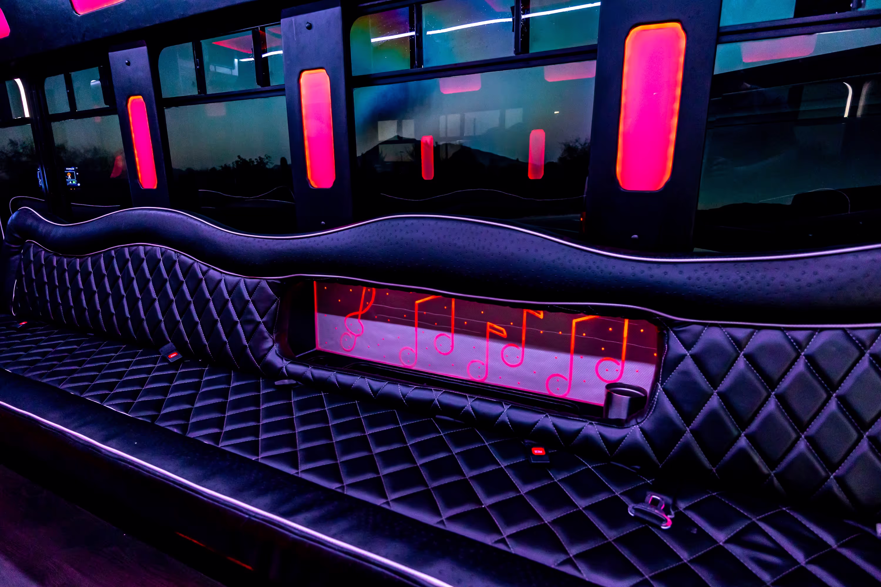 22-Passenger Party Bus seats
