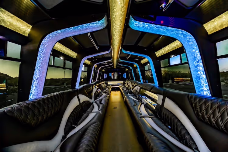 38-Passenger Party Bus seating