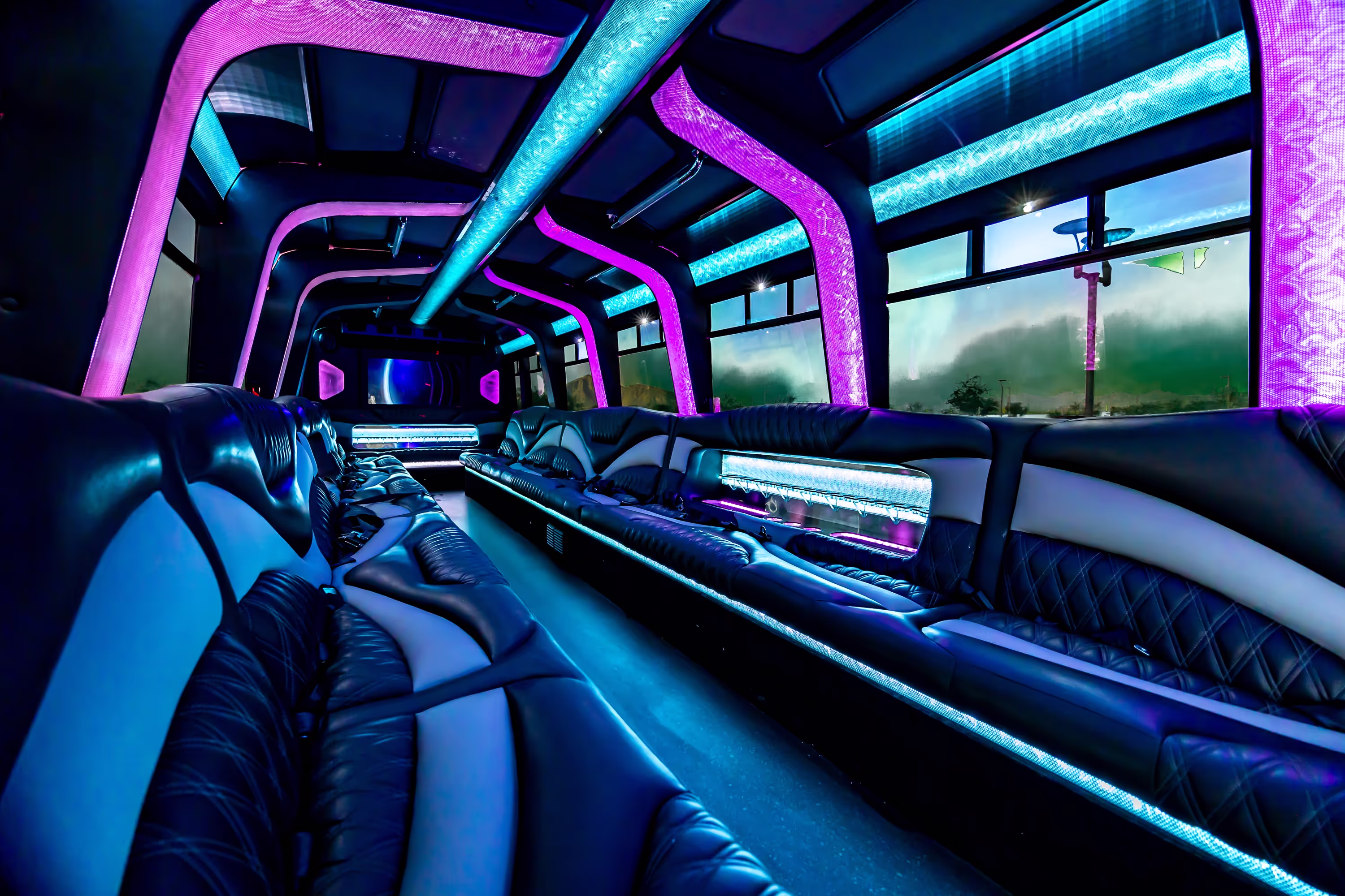 38-Passenger Party Bus seats