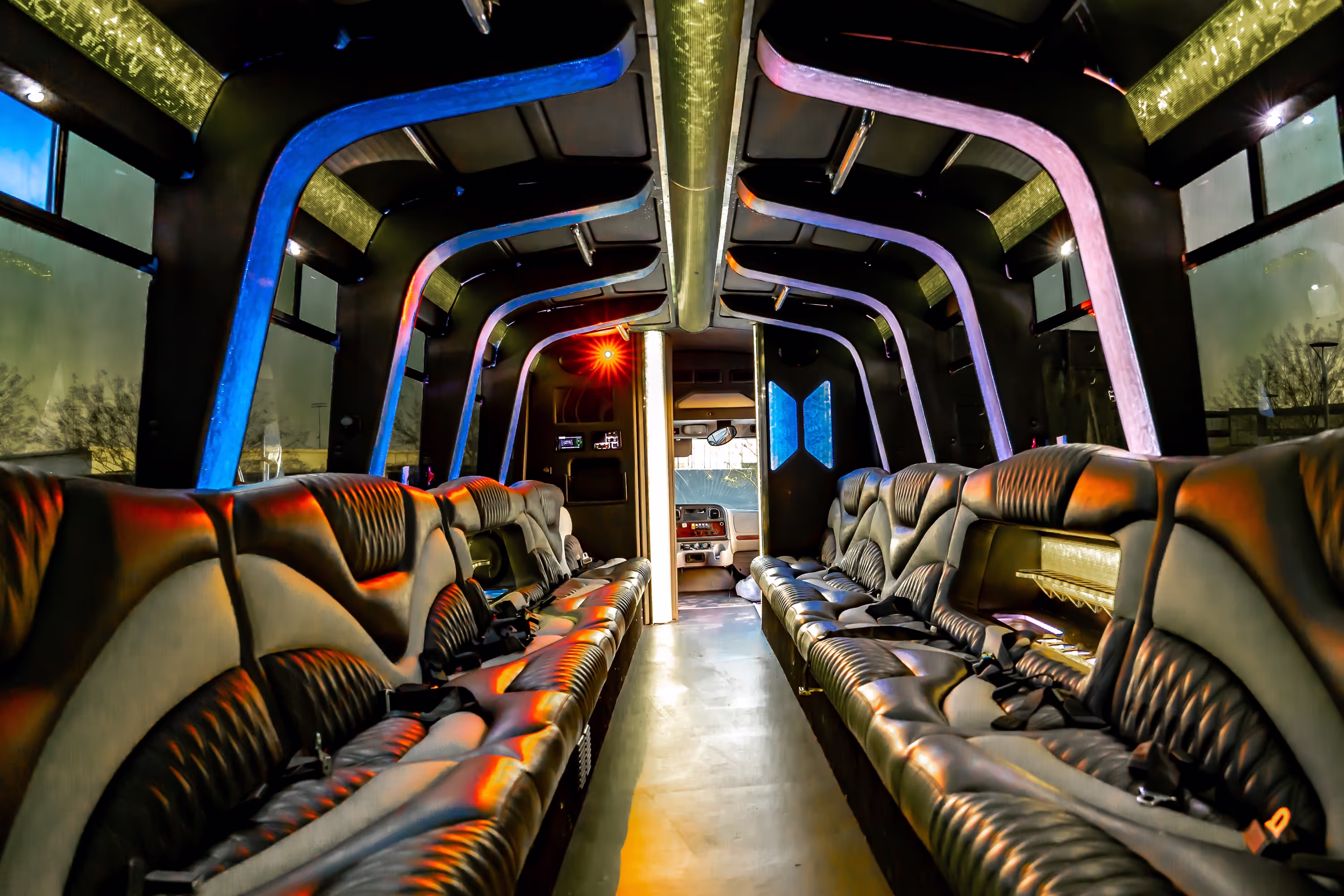 38-Passenger Party Bus seats